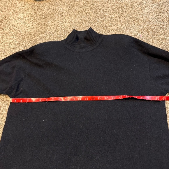 Vintage Liz Claiborne Lambswool Angora Rabbit Hair Mix Black Turtle Neck Sweater - Picture 4 of 8